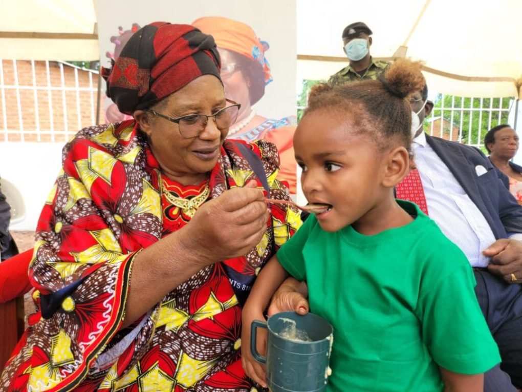 Former Malawi leader JB opens Barry Segal child feeding & wellness centre in Zomba