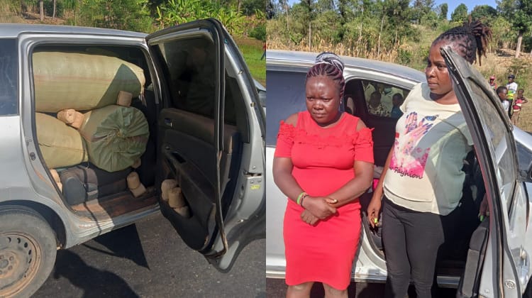 Two Kenyan women arrested for ferrying marijuana bags in police high-speed chase