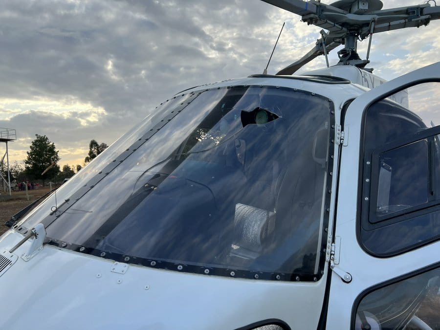 Angry youths stone helicopter ferrying Kenya’s opposition leader Raila Odinga