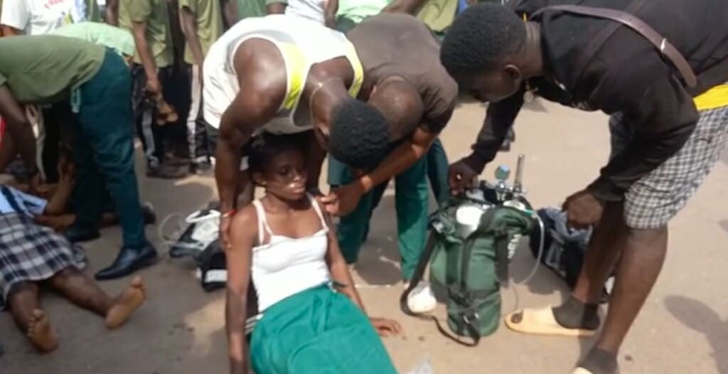 Police in Ghana shoot into student protesters