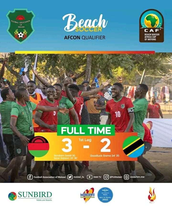 Malawi Beach Soccer team on one leg to AFCON 2022 Qualifiers’ second round
