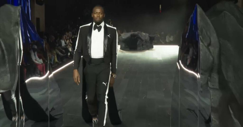Usain Bolt returns to the catwalk