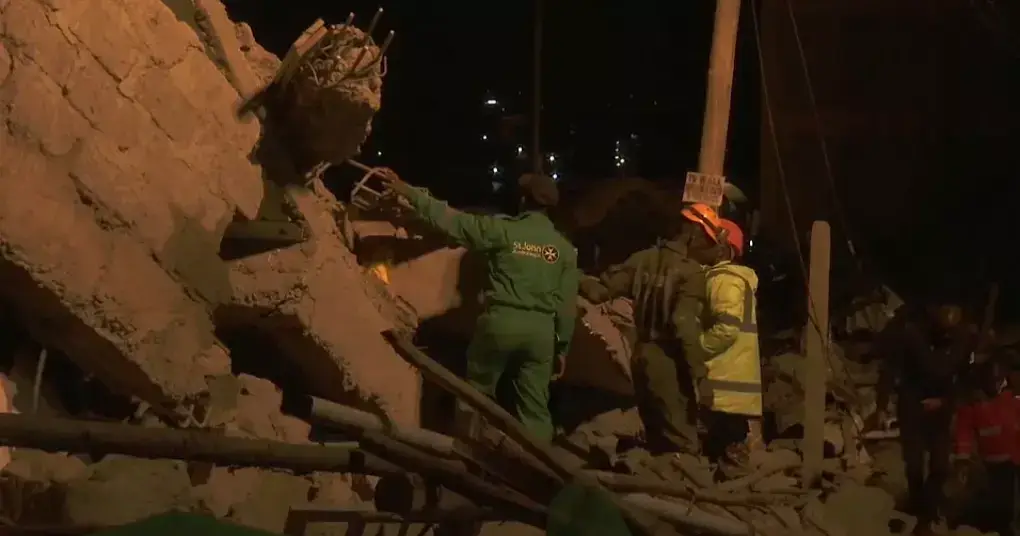 Rescue operations continue after building collapse in Nairobi