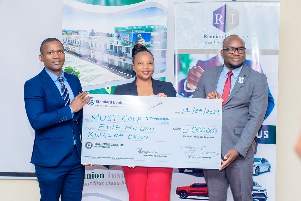 Reunion Insurance aids MK5m towards MUST’ needy students golf tourney