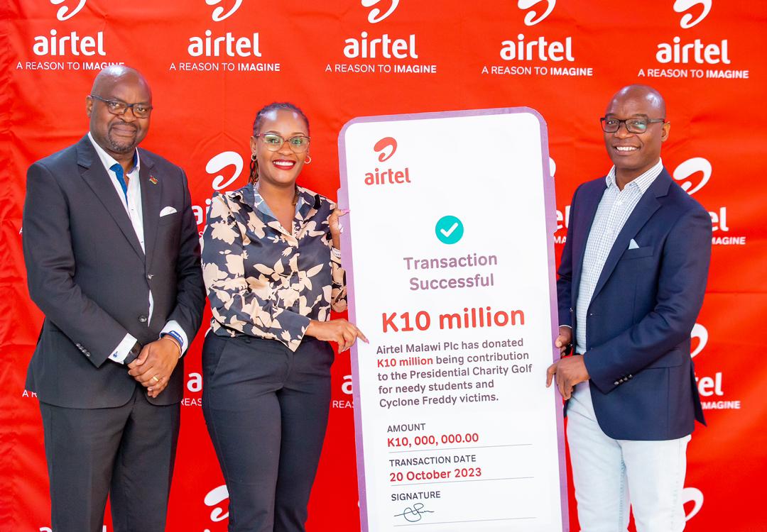 Airtel Malawi aids MK10 million towards Presidential charity golf tournament