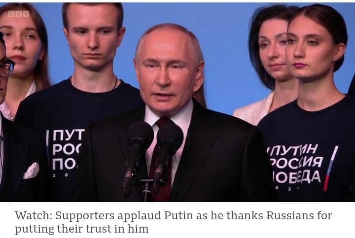 Russia Elections: Putin cements power grip with 87% victory
