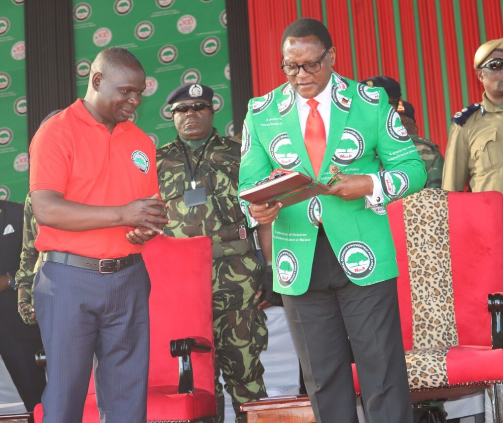 President Chakwera cuts the ribbon to mark the launch of the NEEF 2024-2029 strategic plan. Pic by Patricia Kapulula, MANA.