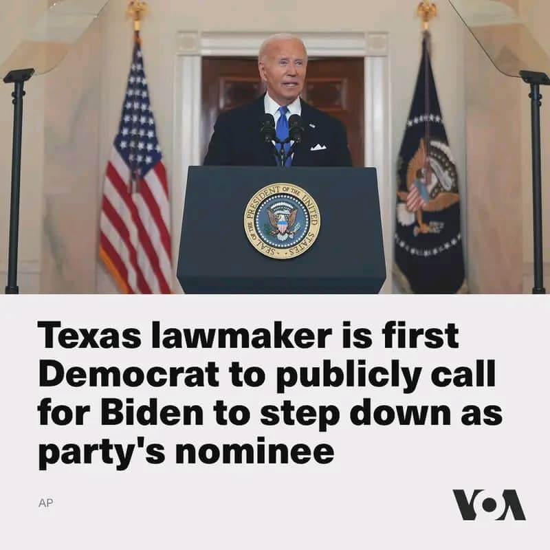 US: Democratic Lawmaker calls for Biden to step down as nominee