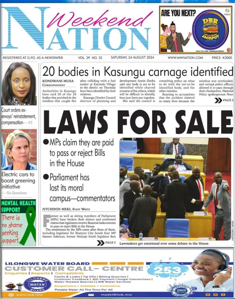 Corrupt Malawi Parliament: Why should legislators be bought to pass bills?