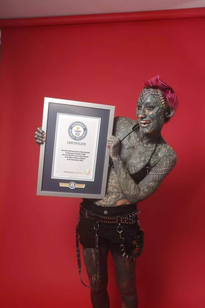 Meet world’s most tattooed lady Charlotte Guttenberg with 99.8% body covered