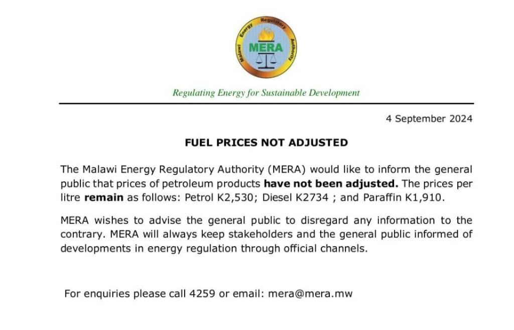 MERA's official press statement