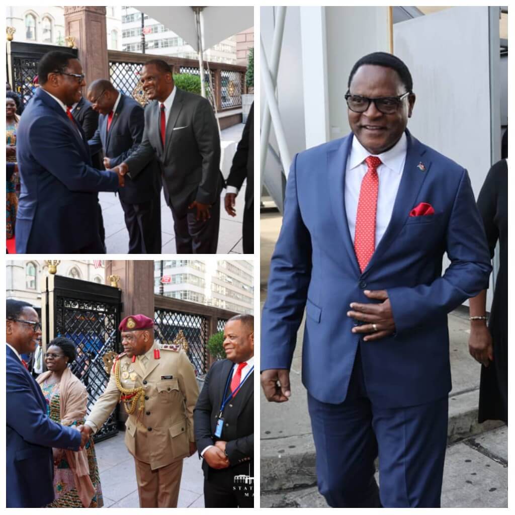 Chakwera lands safely in New York for UNGA