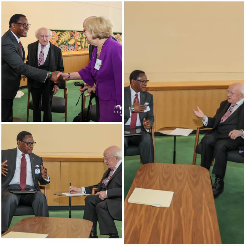 79th UNGA: Chakwera dates Ireland to support Malawi’s ATM strategy