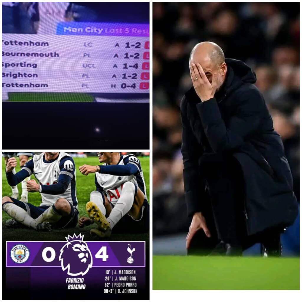 Fall of the giant? Manchester City lose five games in a row