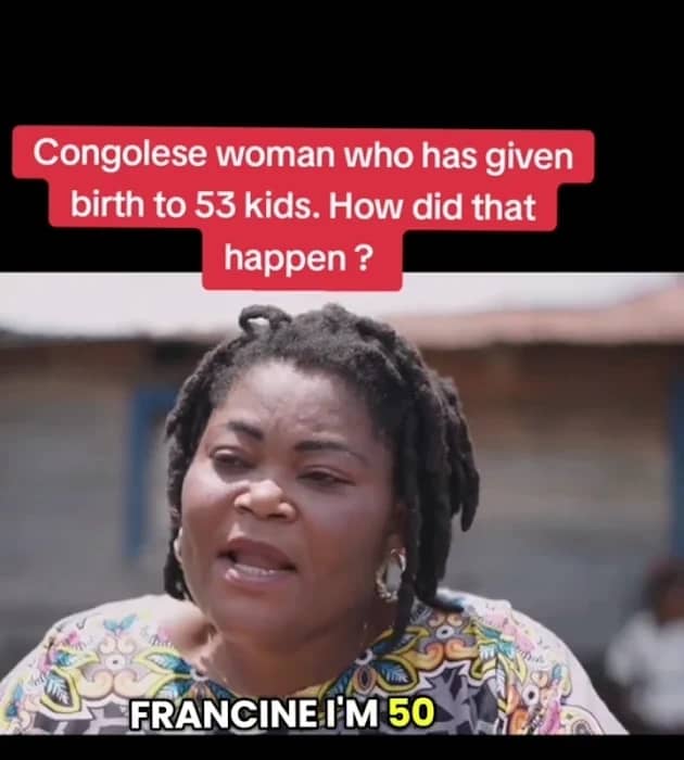 Meet Congolese woman Francine who had 53 children in 17 pregnancies how she saved her life