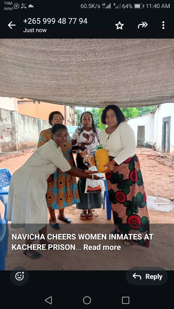 Compassionate Leader: Navicha Brings Hope to Women Inmates at Kachere Prison
