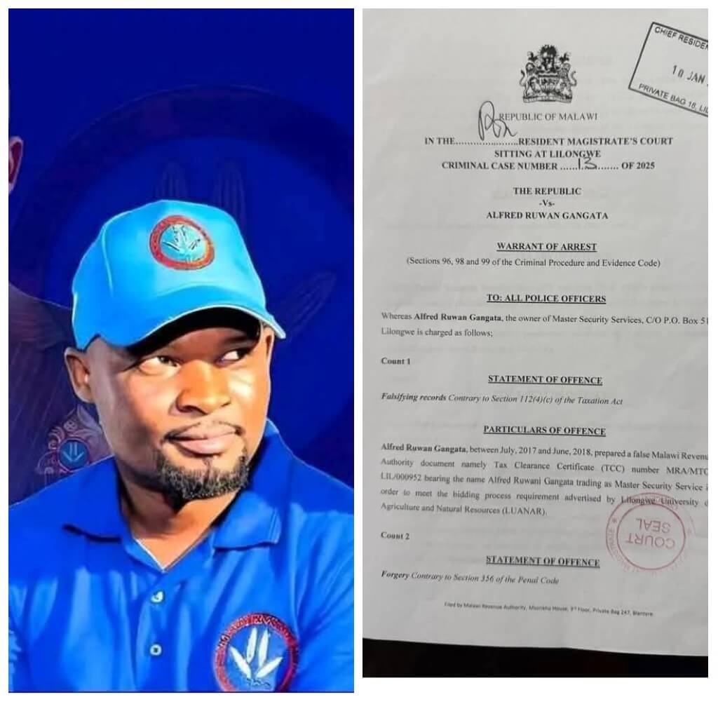 Embattled DPP central region Veep Alfred Gangata faces warrant of arrest for forgery, tax documents falsehood