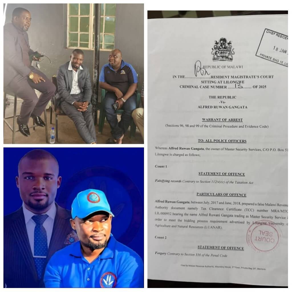 Embattled DPP central region Veep Alfred Gangata in custody forgery, tax evasion