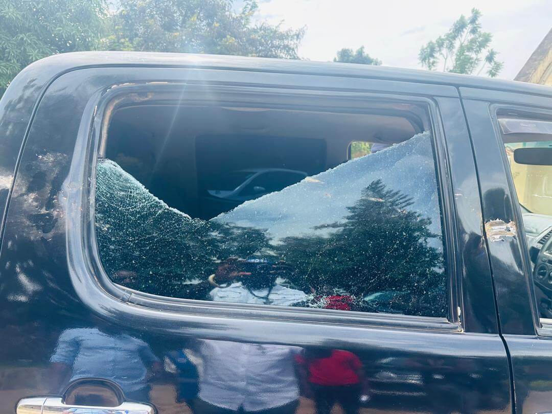Mtambo vehicle damaged by unknown thugs