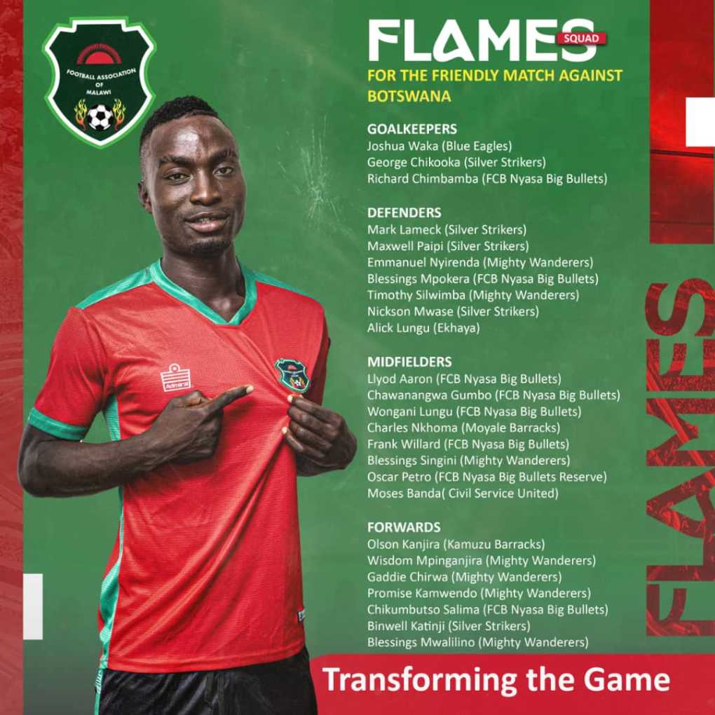 Flames face Botswana in international friendly on Independence Day Celebrations