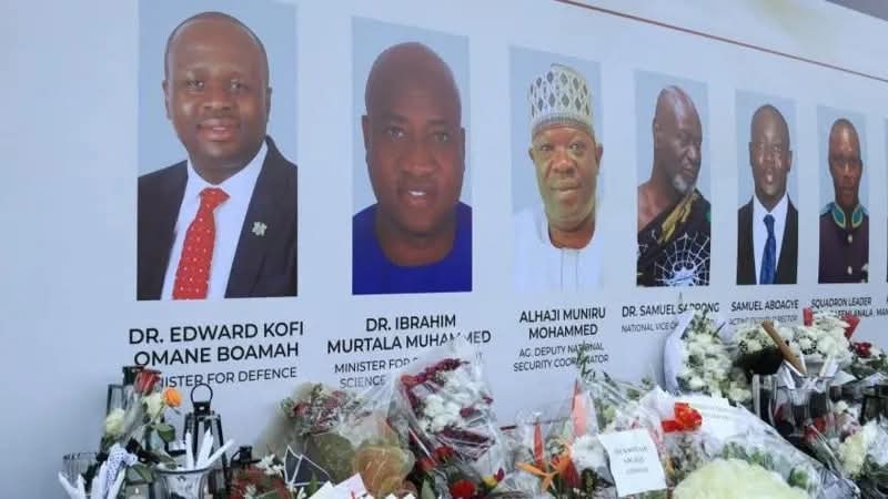 Tragic! Crashed Ghanaian helicopter claims two Ministers, six others lives, blackbox recovered