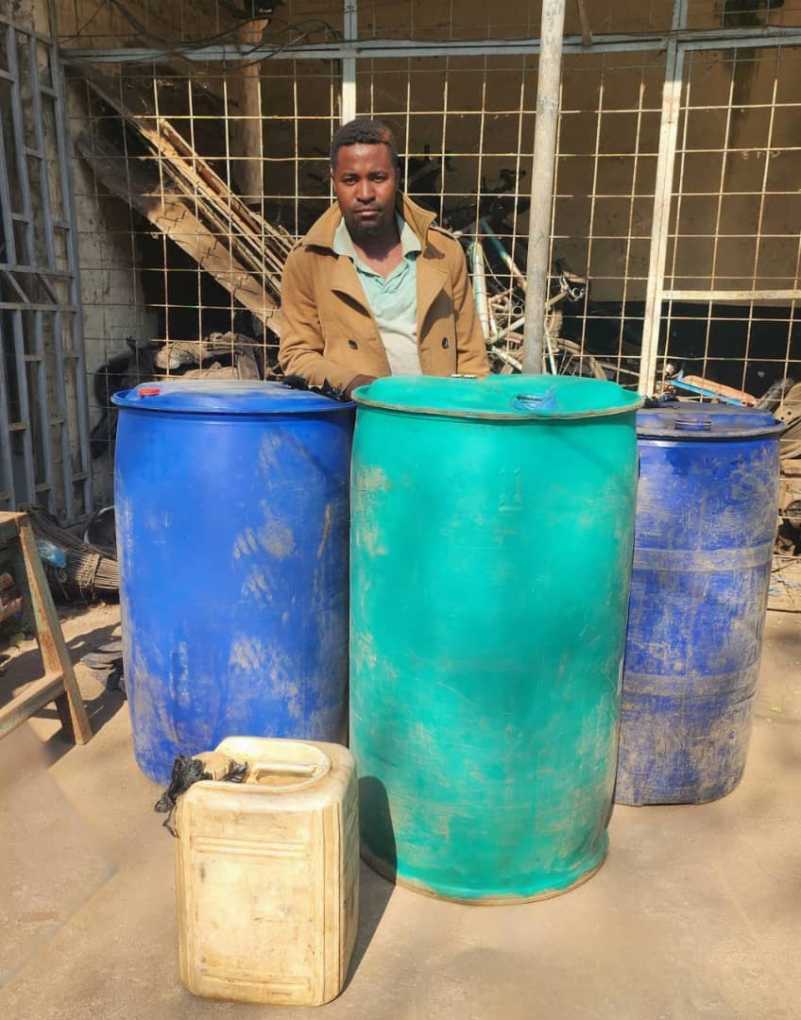 Mangochi fuel smuggler Alfred Alli Malinga arrested for illegal possession of 550 litres of petrol