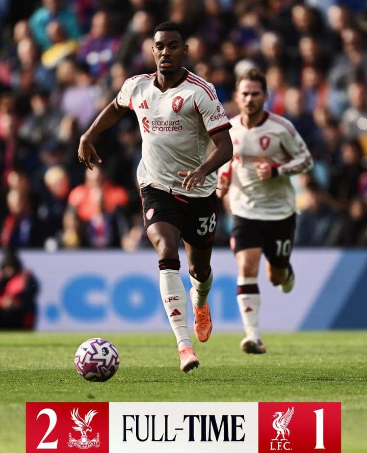 Liverpool suffer first defeat against Crystal Palace: 2025/26 English Premier League
