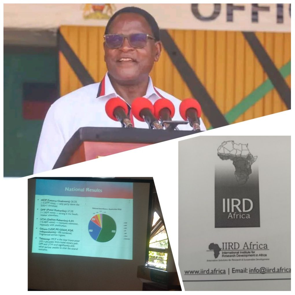 2025 IIRD Africa poll survey favours Chakwera
