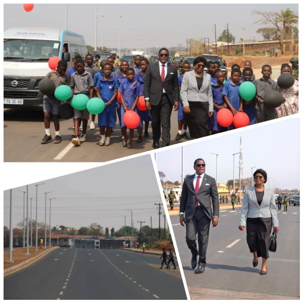 Chakwera officially opens Saulos Klaus Chilima Highway, Mzimba Street
