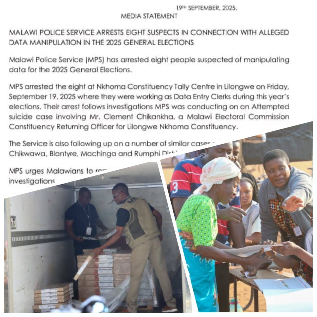 #MalawiDecides2025: Eight arrested for data manipulation