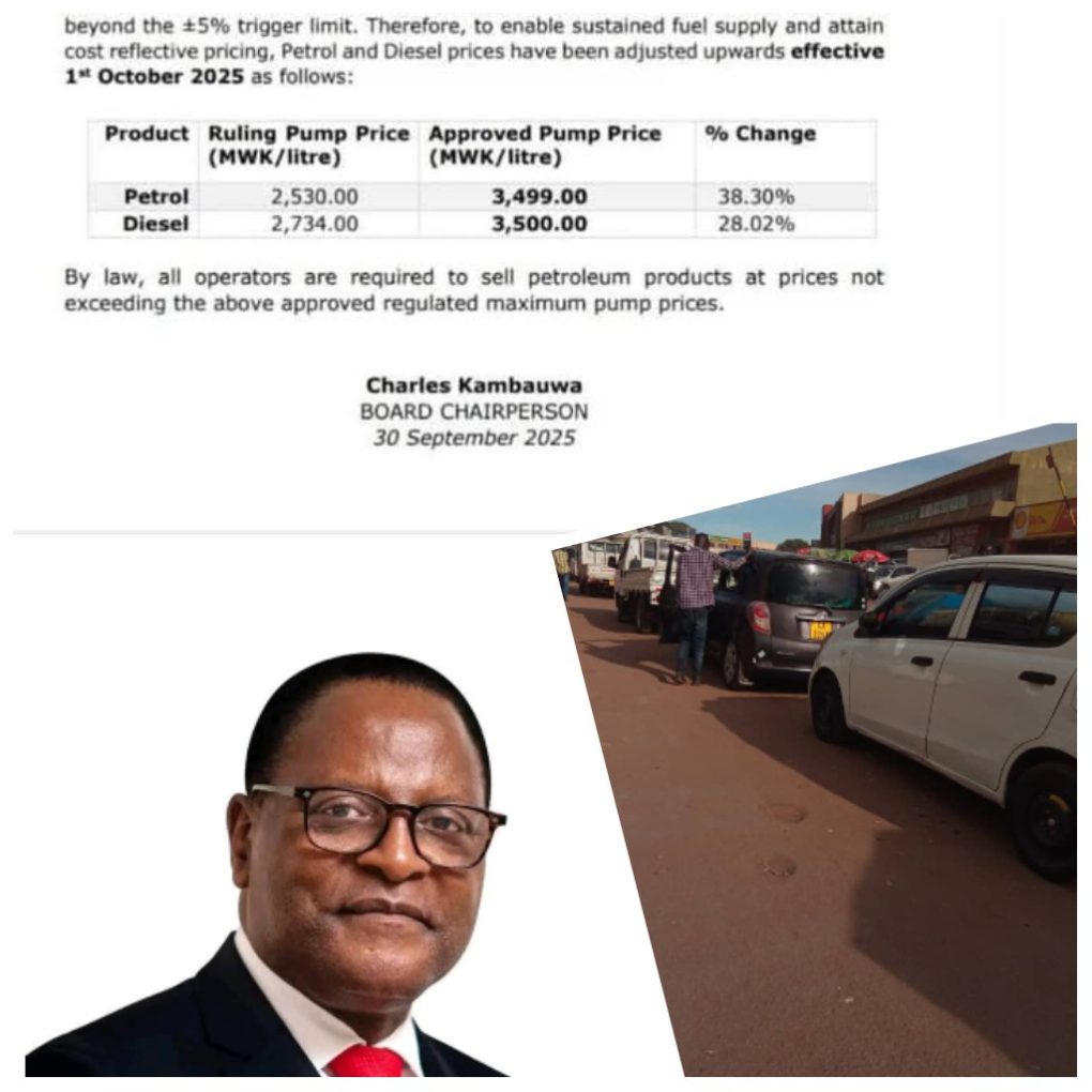 Chakwera leaves Malawians in despair with final fuel price hike after election defeat