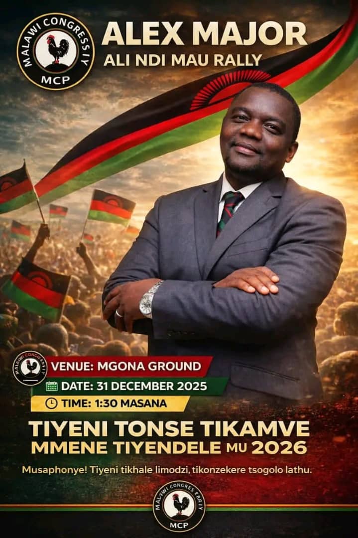 Alex Major not relenting on Lilongwe’s Mgona MCP rally-“See You There, The rally is on!”