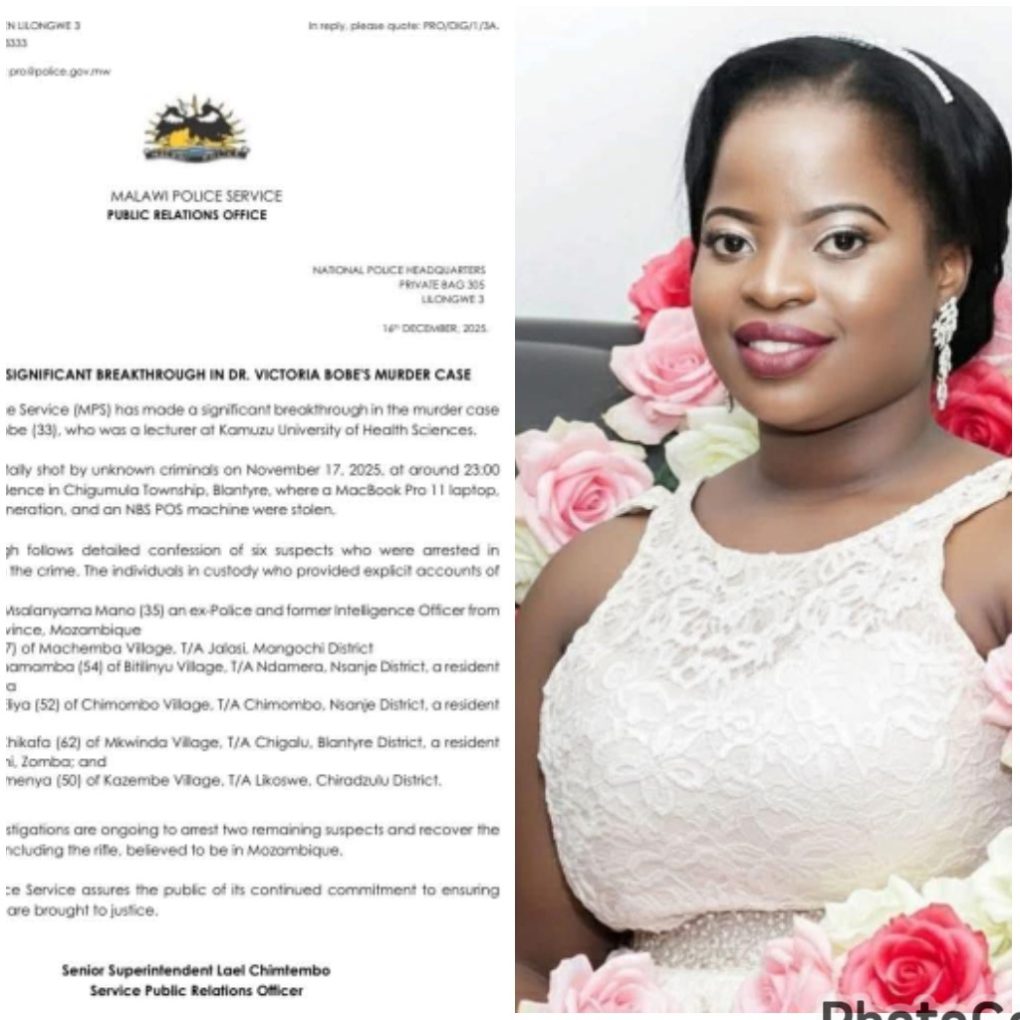 Malawi Police arrest six over KUHeS lecturer Dr Victoria Bobe’s murder