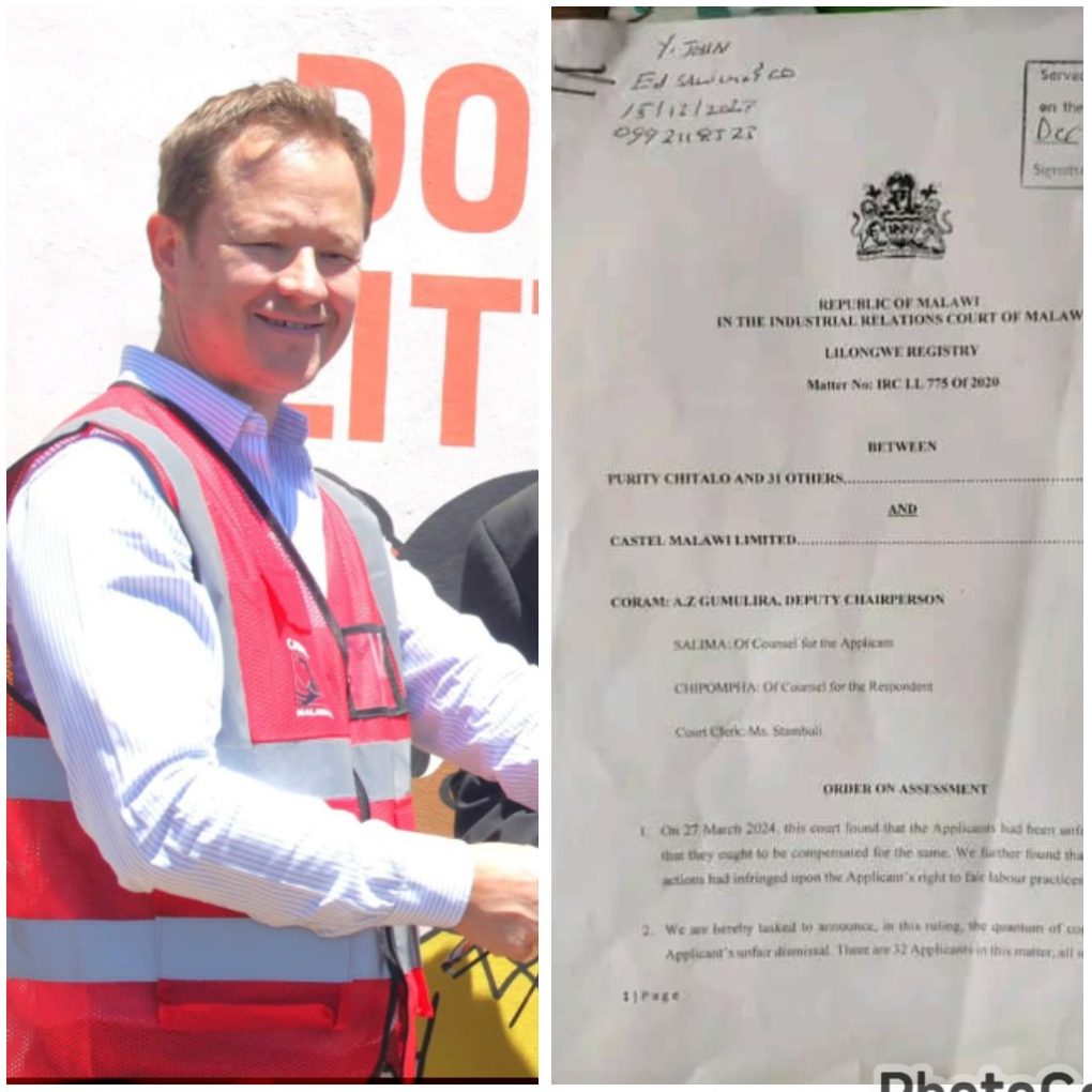 Castel Malawi in trouble: Ordered to pay ex-workers MK417.7m for unfair dismissal
