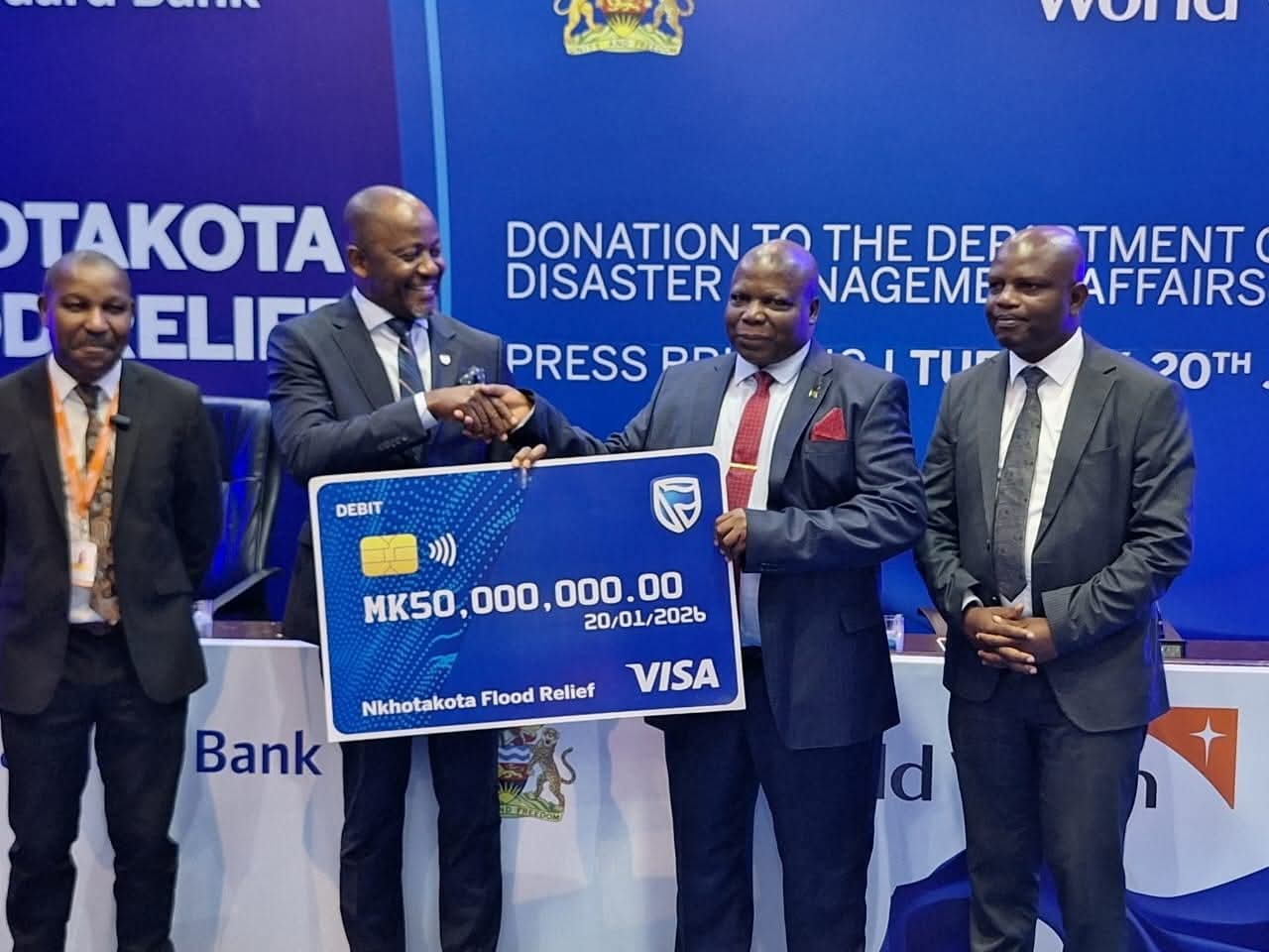 Standard Bank aids MK50m towards Nkhotakota flood relief response