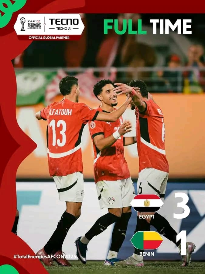 Egyptian pharaohs outclass Benin in extra time to reach AFCON 2025 Quarter-Finals