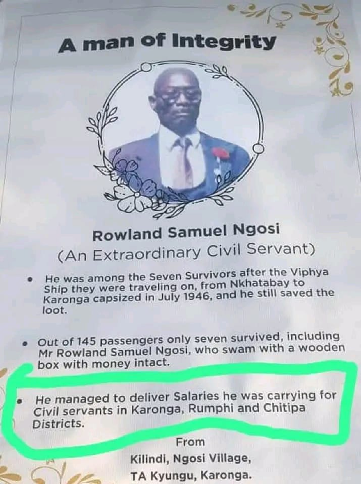 Rowland Samuel Ngosi