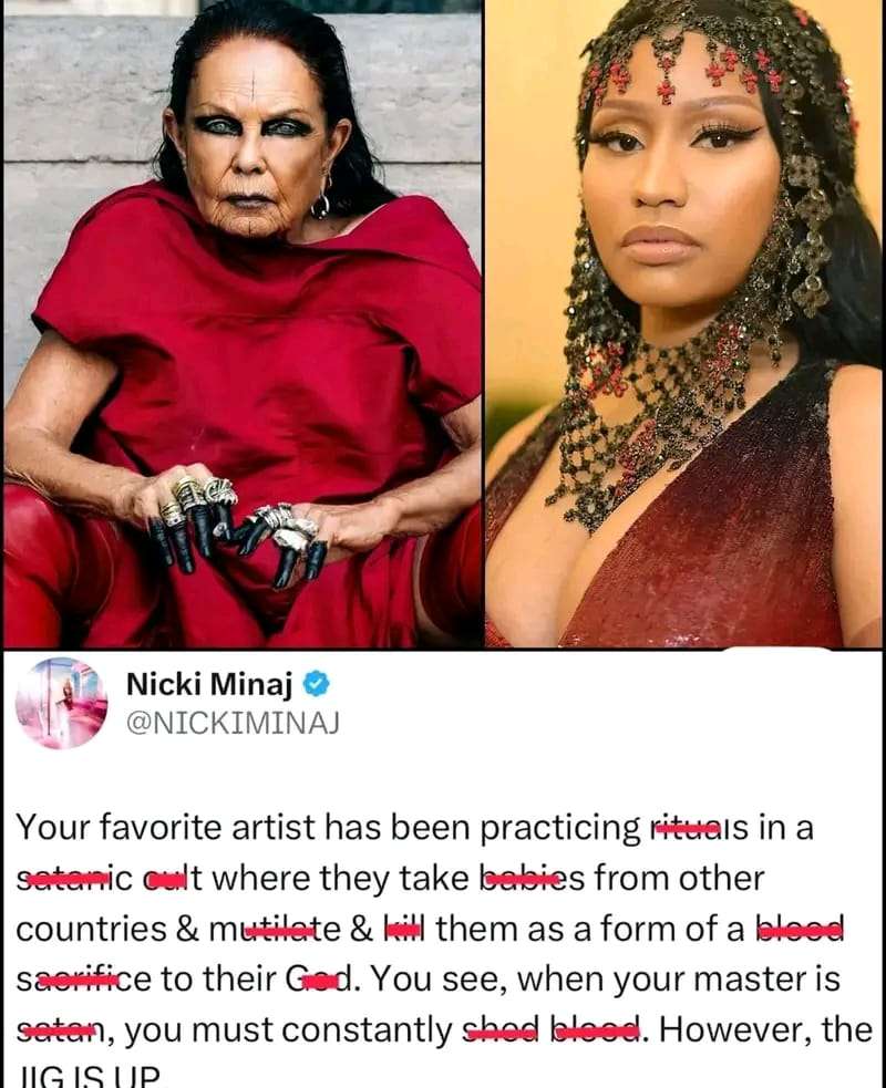 Nicki Minaj claims Hollywood hides Satanic cult