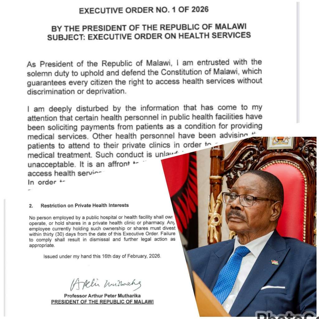 Insightful leadership: Mutharika bans public health workers from owning private hospitals, clinics, pharmacies