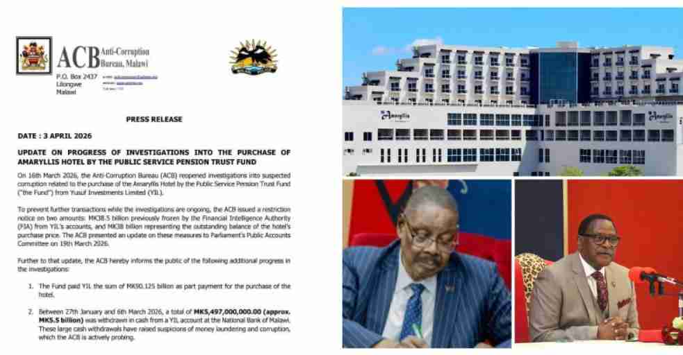 Opposition MCP propaganda exposed! How fake name, story target Mutharika over Amaryllis Hotel purchase saga