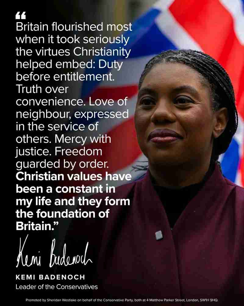 Kemi Badenoch sparks debate on Britain’s Christian Heritage