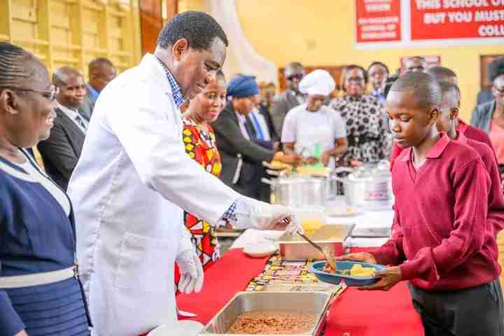 Hichilema reaches out five million Zambia learners on school feeding program