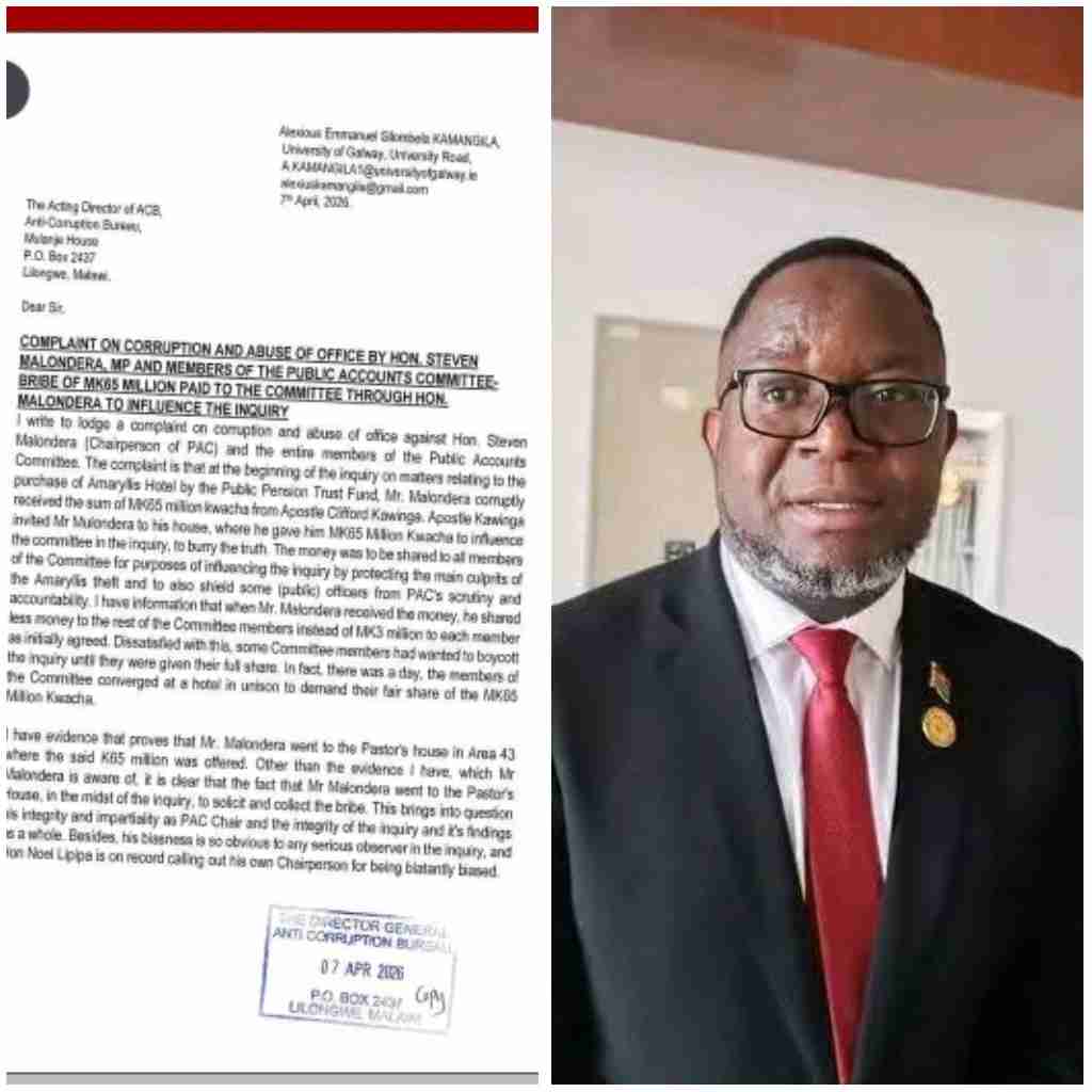 Parley chairperson Steven Malondera exposed in bribery act: Amaryllis Hotel purchase probe