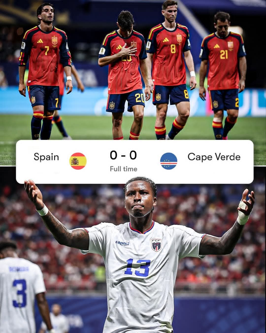 Cape Verde hold Spain to shock 2026 World Cup draw