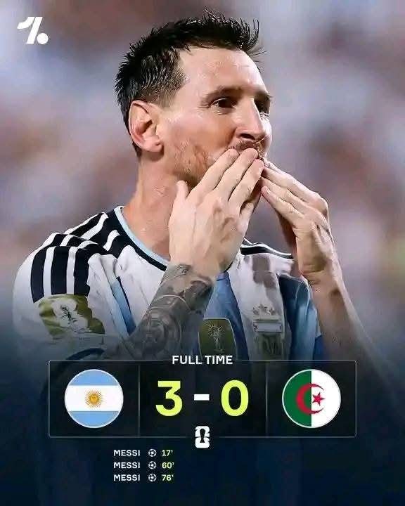 Argentina’s Messi makes World Cup history with hat-trick against Algeria