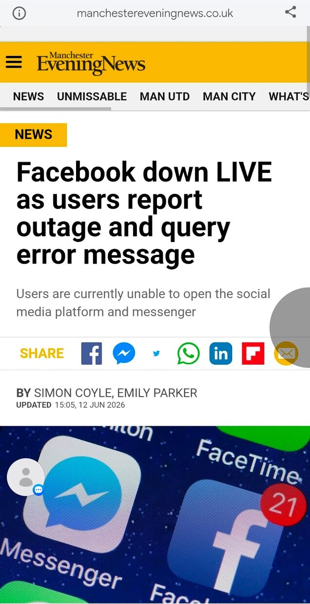 Facebook is down