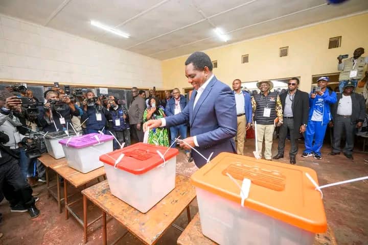 Zambian President Votes
